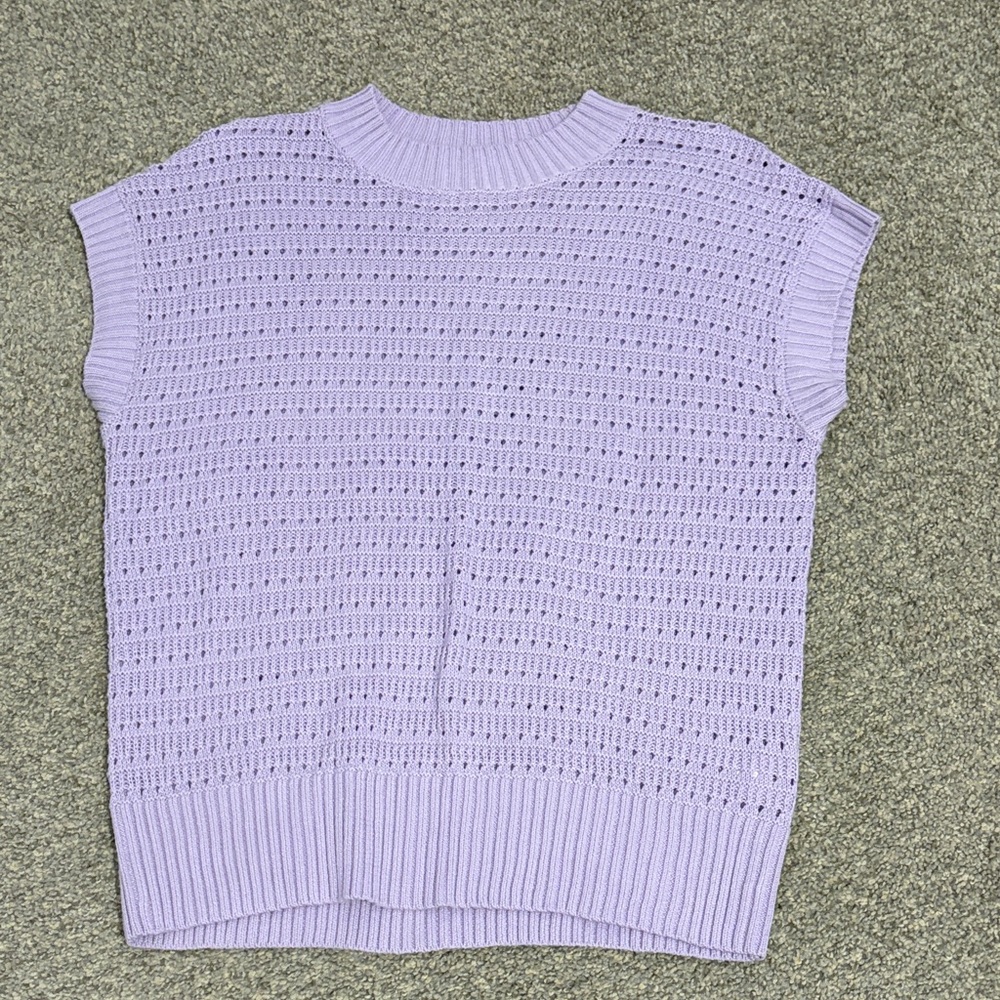 Lavender Knit Sleeveless Top